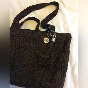 The Sak brown knitted shoulder bag